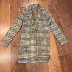 Plaid cardigan/blazer